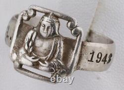 WW2 Turkic RING German WWII Turkestan Legion T. L. 1943 Sterling SILVER 800 Army