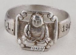 WW2 Turkic RING German WWII Turkestan Legion T. L. 1943 Sterling SILVER 800 Army