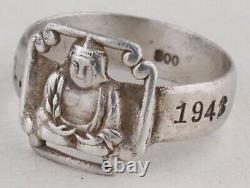 WW2 Turkic RING German WWII Turkestan Legion T. L. 1943 Sterling SILVER 800 Army