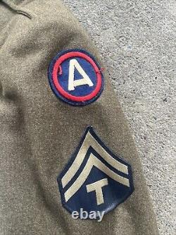 WW2 US Army 36th Combat Engineers Uniform Set ID'd German Made Patch V834