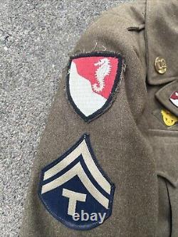 WW2 US Army 36th Combat Engineers Uniform Set ID'd German Made Patch V834