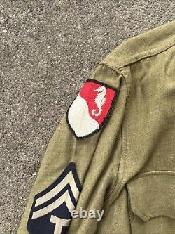 WW2 US Army 36th Combat Engineers Uniform Set ID'd German Made Patch V834