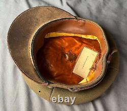 WW2 US Army Air Corps Officer Visor Cap Hat Saks New York NAMED German veteran