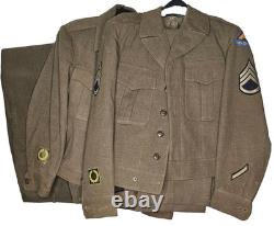 WW2 US Army German Made 7th Army Patch SSgt Ike Uniform Lot Seven Steps to Hell