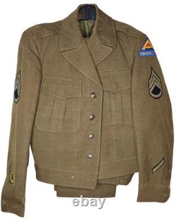WW2 US Army German Made 7th Army Patch SSgt Ike Uniform Lot Seven Steps to Hell