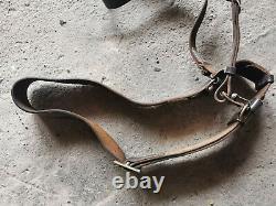 WW2 Vintage German Army Officer Leather Belt with Shoulder Strap