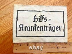 WW2 WWII German Army Stretcher Bearer Armband Hilfs-Krankentrager. Orig