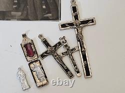 WW2 WWII German Army Wehrmacht pocket shrine Icons for soldiers Cross Skull? C99