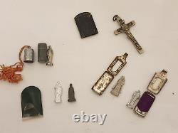 WW2 WWII German Army Wehrmacht pocket shrine Icons for soldiers Cross Skull RARE