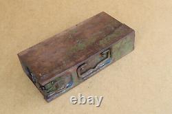 WW2 WWII German Military Army Steel Empty Box Case Genuine Painted Marked 1940