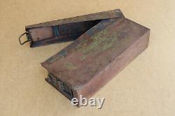 WW2 WWII German Military Army Steel Empty Box Case Genuine Painted Marked 1940