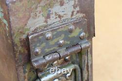 WW2 WWII German Military Army Steel Empty Box Case Genuine Painted Marked 1940