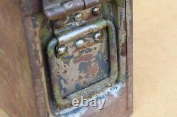 WW2 WWII German Military Army Steel Empty Box Case Genuine Painted Marked 1940