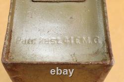 WW2 WWII German Military Army Steel Empty Box Case Marked MG 34-42 Old Painted