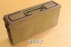 WW2 WWII German Military Army Steel Empty Box Case Marked MG 34-42 Old Painted