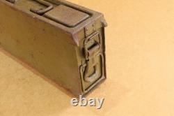 WW2 WWII German Military Army Steel Empty Box Case Marked MG 34-42 Old Painted