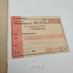 WW2 WWII German Original military Wehrmacht soldier Army set book train ticket