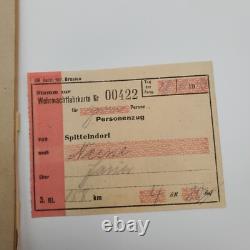 WW2 WWII German Original military Wehrmacht soldier Army set book train ticket