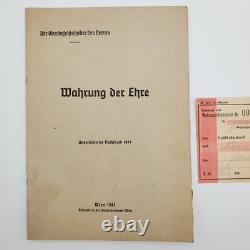 WW2 WWII German Original military Wehrmacht soldier Army set book train ticket
