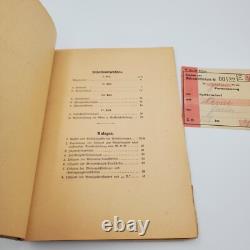 WW2 WWII German Original military Wehrmacht soldier Army set book train ticket