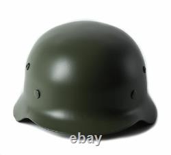 WW2 WWII German Soldier Elite Army M35 Green Steel Helmet Collection withChinstrap