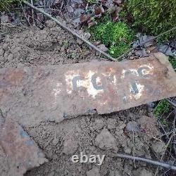 WW2 WWII ORIGINAL German Army Wehrmacht Metal License Plate WH 1269316