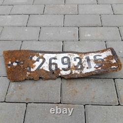WW2 WWII ORIGINAL German Army Wehrmacht Metal License Plate WH 1269316
