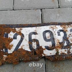 WW2 WWII ORIGINAL German Army Wehrmacht Metal License Plate WH 1269316