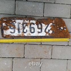WW2 WWII ORIGINAL German Army Wehrmacht Metal License Plate WH 1269316
