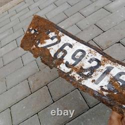 WW2 WWII ORIGINAL German Army Wehrmacht Metal License Plate WH 1269316