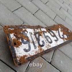 WW2 WWII ORIGINAL German Army Wehrmacht Metal License Plate WH 1269316