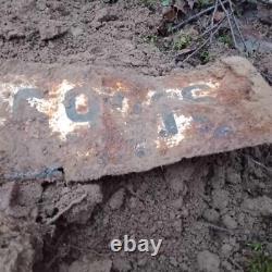 WW2 WWII ORIGINAL German Army Wehrmacht Metal License Plate WH 1269316