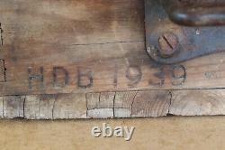 WW2 WWII Wood Ammo Crate Box German Army Original Genuine Label Marked MG 34-42