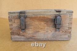 WW2 WWII Wood Ammo Crate Box German Army Original Genuine Label Marked MG 34-42