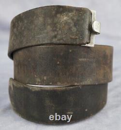 WW2 army German leather combat belt Officer WWI wehrmacht field gear estate vet