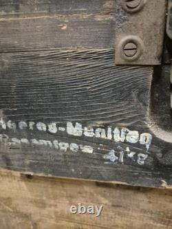 WW2 very rare German Army wooden box for 12cmGr. W. 42(r), dated, maker stamps