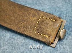 WWI German leather dress field belt US military Vet estate brown WW2 Army jacket