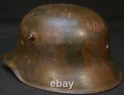 WWI Imperial German Army Camouflage Painted M18 Combat Helmet Stahlhelm KIA 1918