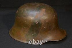 WWI Imperial German Army Camouflage Painted M18 Combat Helmet Stahlhelm KIA 1918