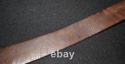 WWI Imperial German Army Leather Belt'110' End Stamped, Field Worn, 41 Inch Tip