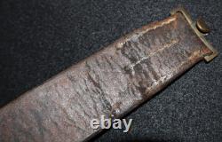 WWI Imperial German Army Leather Belt'110' End Stamped, Field Worn, 41 Inch Tip