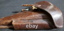 WWI Imperial German Army P. 08 Luger Holster Brown Leather Hard Shell 1915 P08