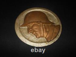 WWI / WW II German Army SOLDIER PROFILE AWARD PLAQUE VERY NICE