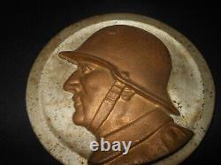 WWI / WW II German Army SOLDIER PROFILE AWARD PLAQUE VERY NICE