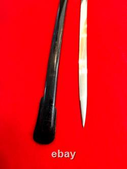 WWI-WWII German Army Officer Sword with Scabbard Near Mint Blade Antique
