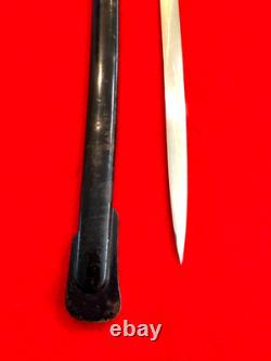 WWI-WWII German Army Officer Sword with Scabbard Near Mint Blade Antique