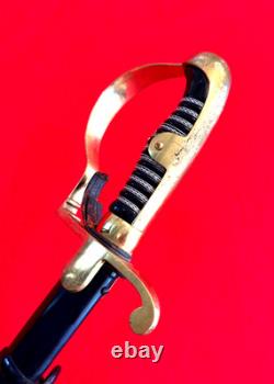 WWI-WWII German Army Officer Sword with Scabbard Near Mint Blade Antique