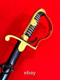 WWI-WWII German Army Officer Sword with Scabbard Near Mint Blade Antique