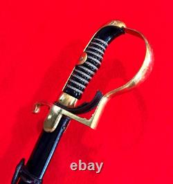 WWI-WWII German Army Officer Sword with Scabbard Near Mint Blade Antique
