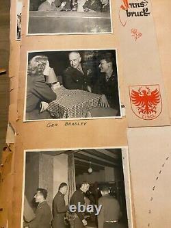 WWII 12th Army Lt Colonel Scrapbook Album Photos German Tanks Patton Bradley